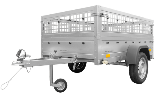 200x125 Kippanhänger mit Gitterwänden und Stützrad - Gartenanhänger 201 KIPP