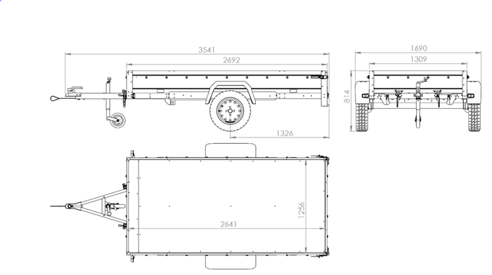 264x125 UNITRAILER GARDEN 264/R KIPP Spring Trailer
